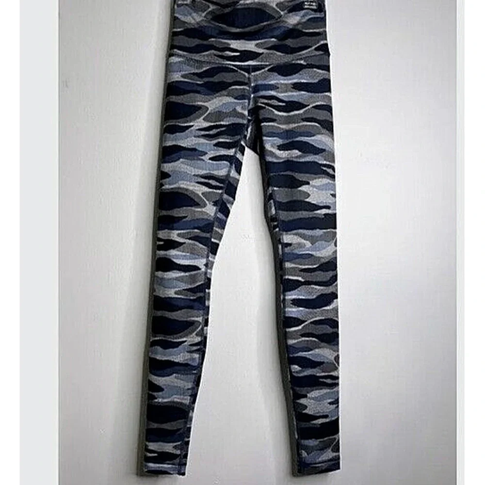 Lululemon Size 8 Wunder Under Pant Hi Rise Full Luon Camo Blue Cotton Soft Feel